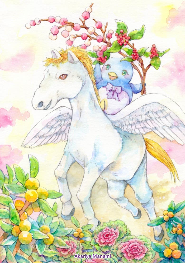 ペンギン☆花餅