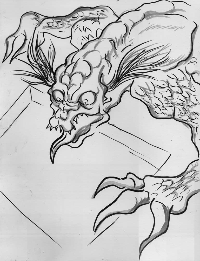 イラスト 妖怪筆ペン一発描き しょうけら カタヤキそば 小説投稿エブリスタ