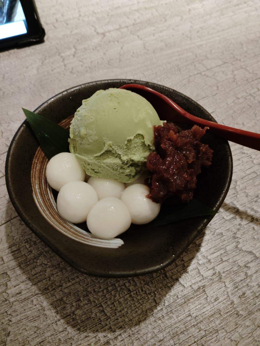 抹茶と小豆白玉(*´艸｀*)❤️✨