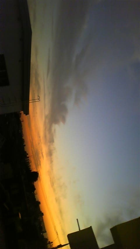 学校からの空