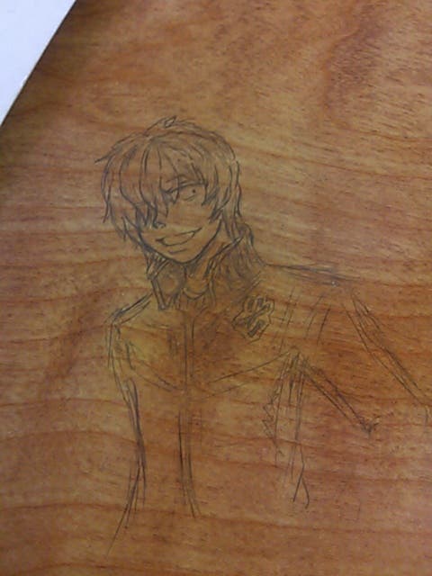 机に描いた落書き