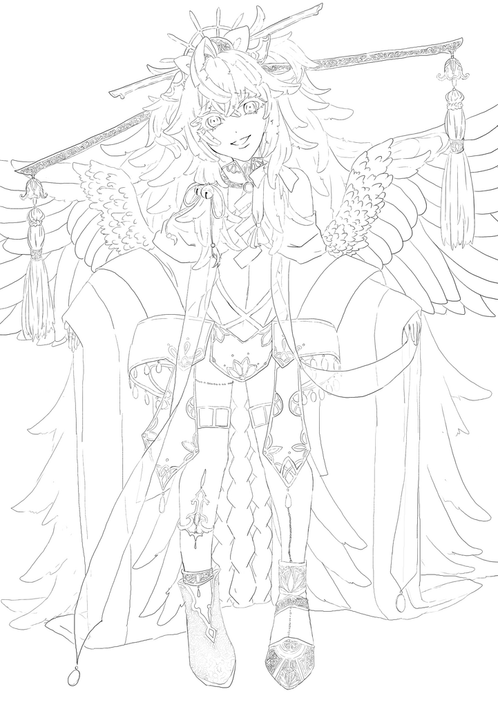 イラスト 塗り絵 鳳凰の娘 椿 多忙気味 小説投稿エブリスタ