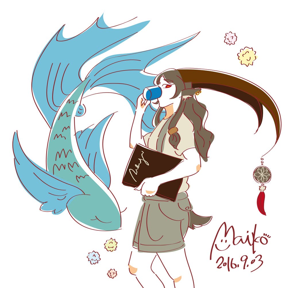 ◆獣人~角ある者◆手描きイラスト イラスト】山羊角の獣人｜鷹神まい - 小説投稿エブリスタ