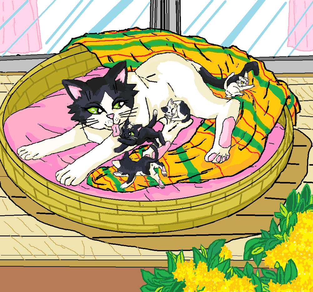 メグと子猫。月夜の夜に。のキャラクターです。