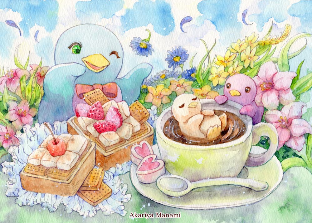 ペンギン☆マシュマロコーヒー＆スモアトースト