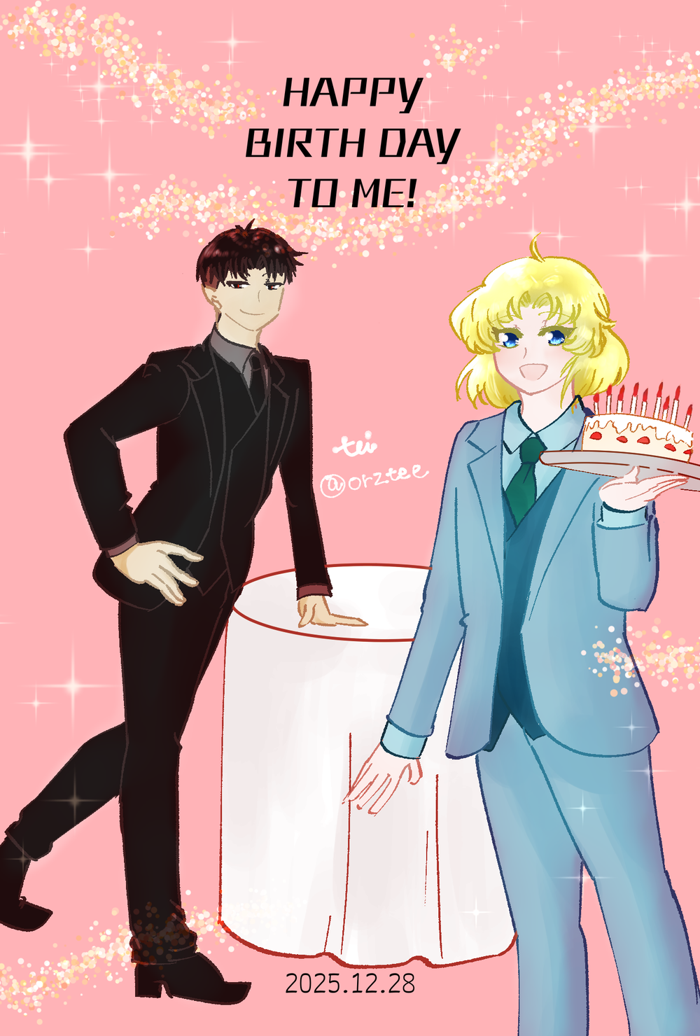 セルフおたおめイラスト