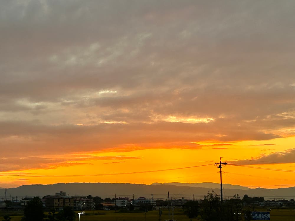 今日の夕焼け