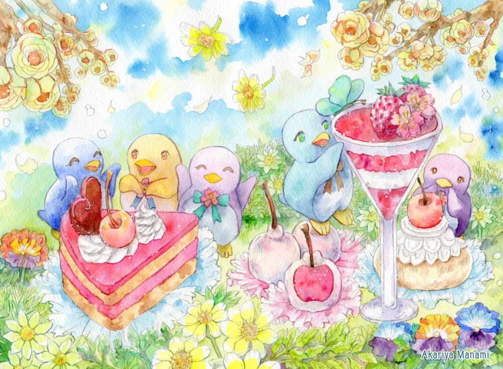 ペンギンパーティ☆さくらんぼスイーツ